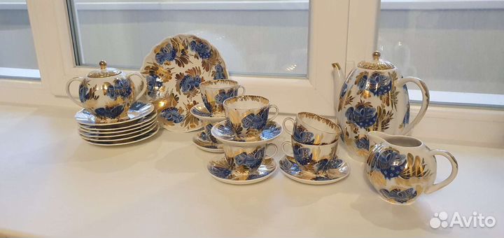 Кофейный сервиз Золотой сад, ссср, 1981 г