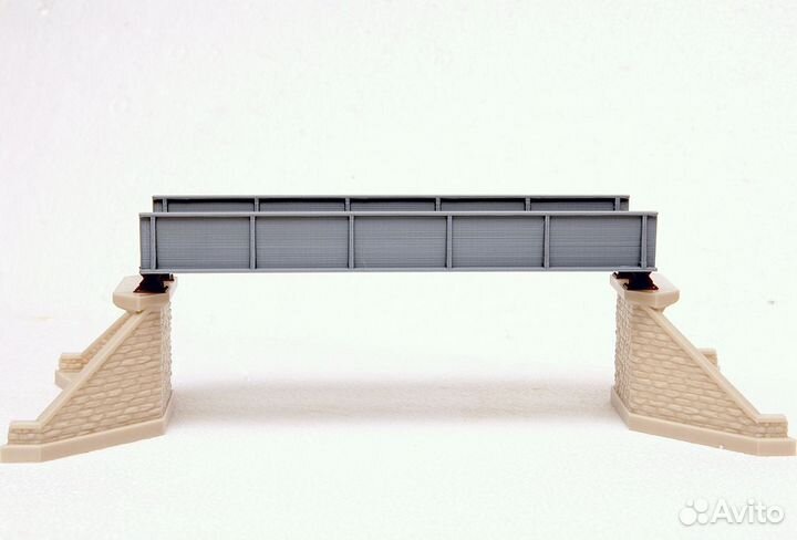 Железная дорога 1/87 Мост ж/д 20 см. + 2 опоры H0