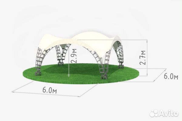 Арочный шатер 6х6 м от производителя