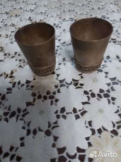 Мельхиоровые рюмки разные