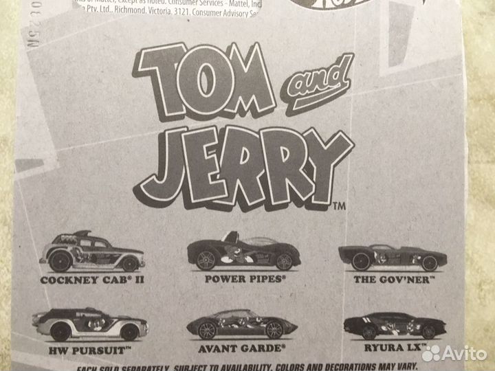 Hot wheels Дисней, Том и Джерри
