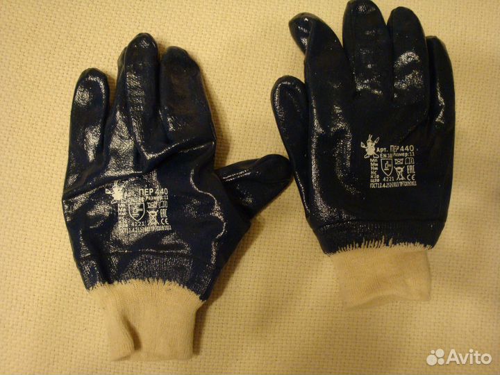 Перчатки прорезиненные