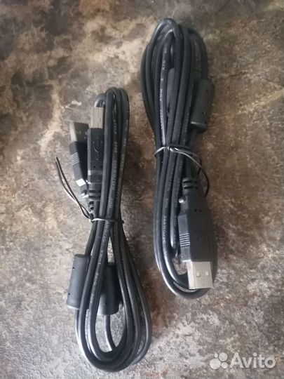 Кабель A-B USB 2.0, space shutle, 2 фильтра, 1.8 м