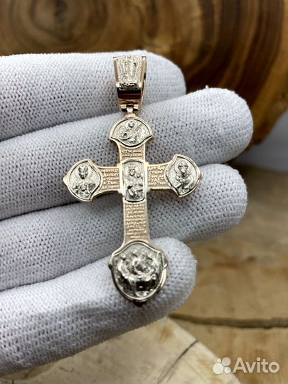Золотой крест с Бриллиантами
