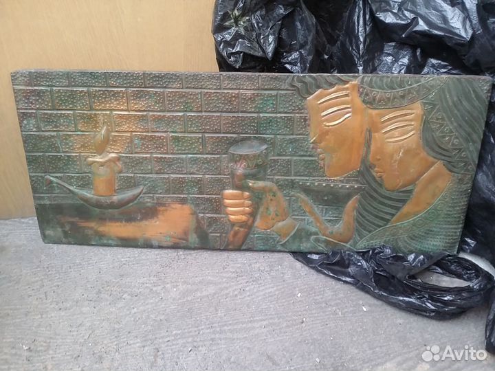 Панно медное чеканка