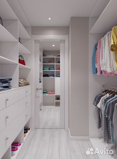 Гардеробная Белая