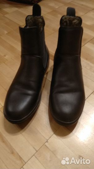 Ботинки для верховой езды, кожа, мех, р.37-38
