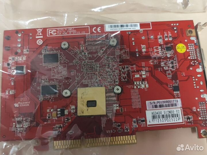 Видеокарта agp винтаж ATI Radeon 9800 hd2400