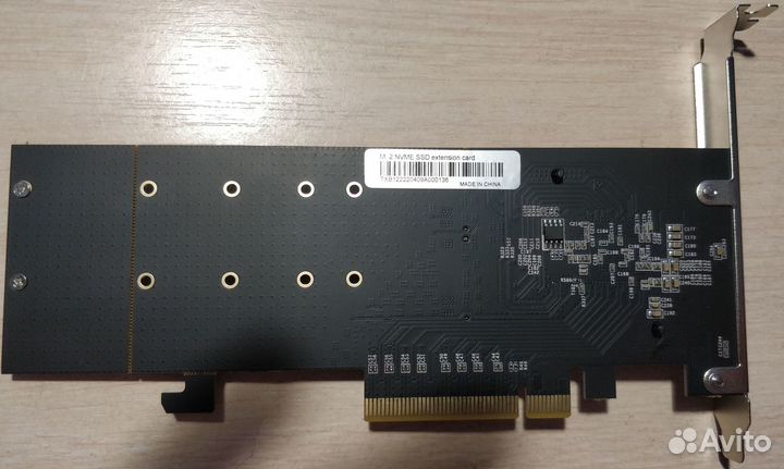 Адаптер PCI-E x 8 на 2 X SSD NVMe M.2