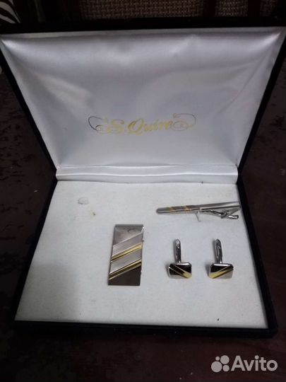 Мужской набор запонки +зажим
