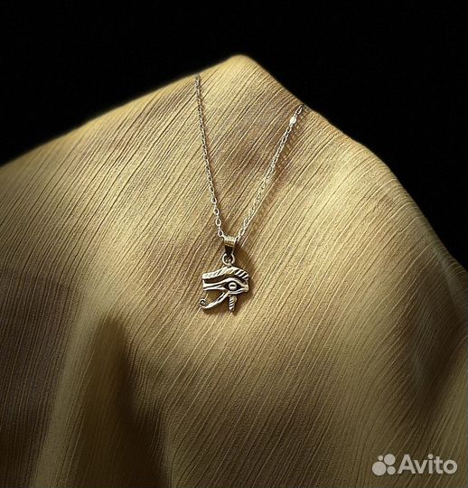 Подвеска из серебра и цепочка 925 египет