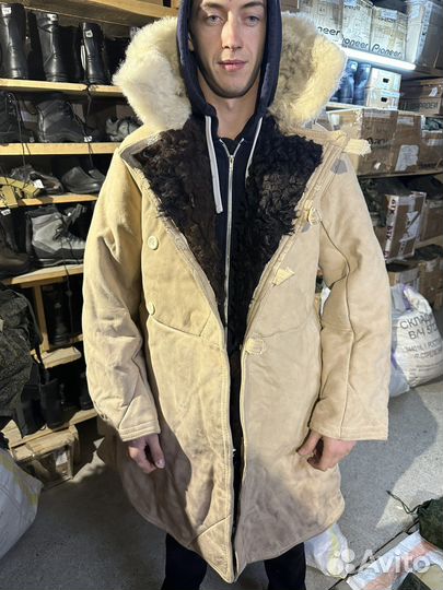 Тулуп бекеша из овчины армейский