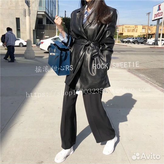 Тренч из натуральной кожи Saint Laurent