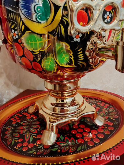 Самовар электрический расписной новый