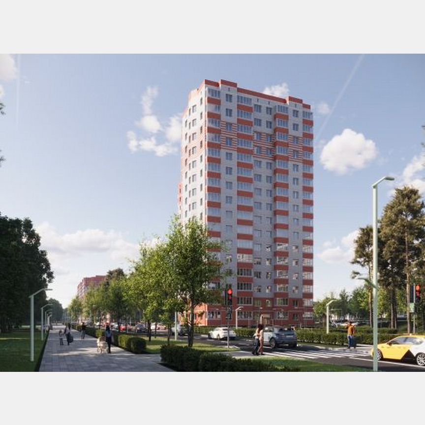 2-к. квартира, 52 м², 6/16 эт.