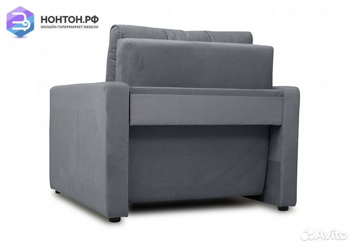 Кресло еврокнижка Лео темно-серое