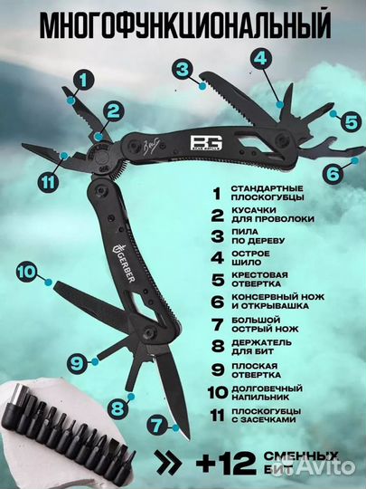 Мультитул Многофункциональный инструмент 23 в 1