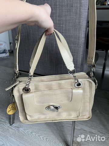 Сумка женская les copains, текстиль, бежевый