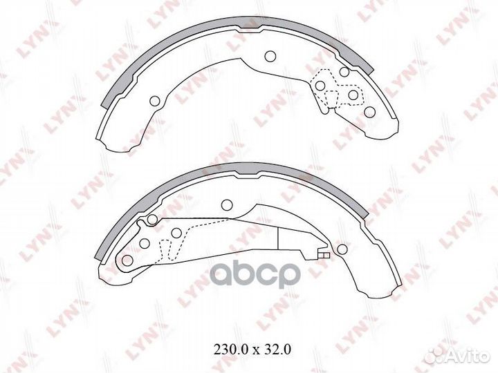 Колодки тормозные задние BS8001 lynxauto