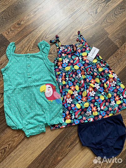 Платье и ромпер на девочку 1,5-2 года Carter’s