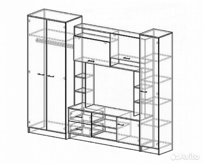 Стенка для гостиной современная новая
