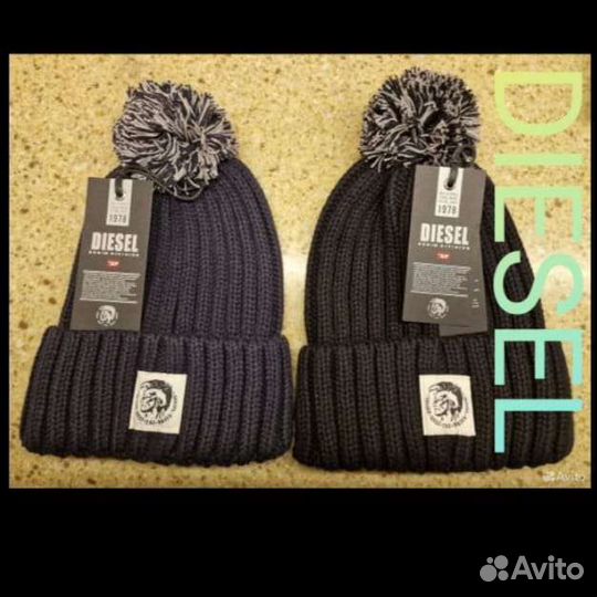 Шапка Брендовая С Помпоном Люкс Качества