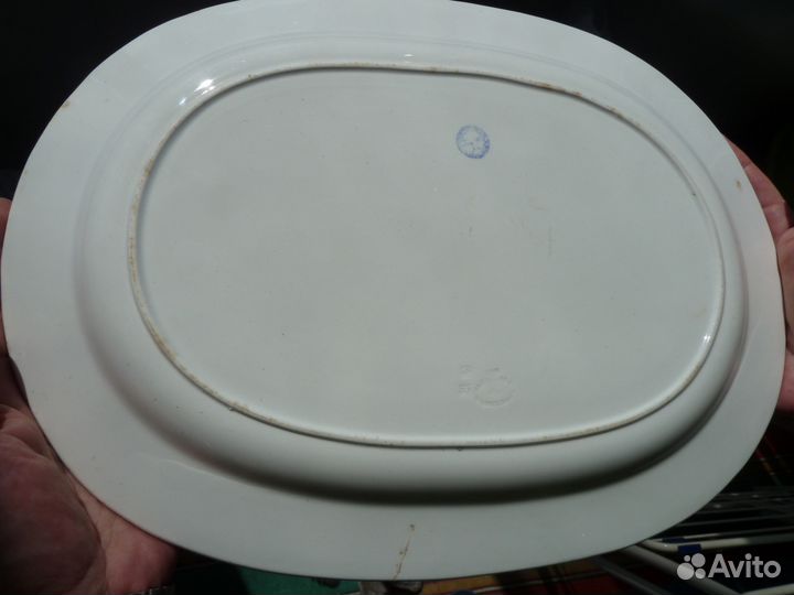 Блюдо антикварное 1860-1870гг. Мальцов в Песочне