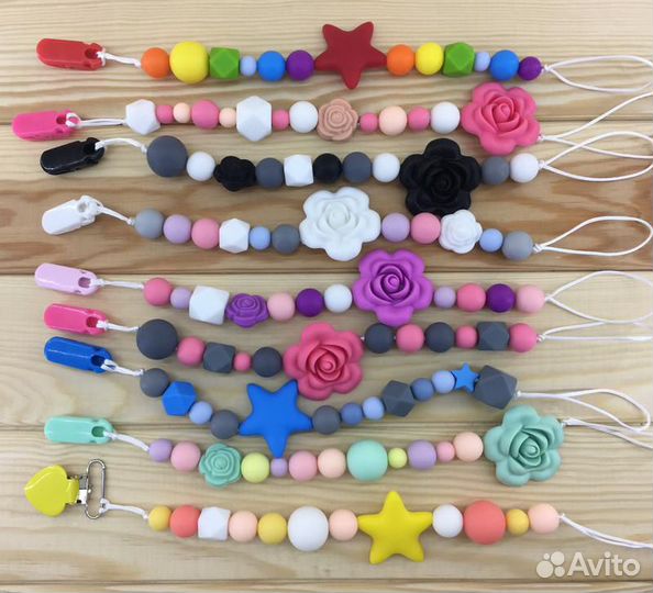 Силиконовые держатели для пустышек