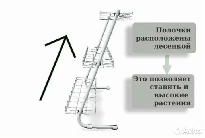 Стеллаж металлический для цветов