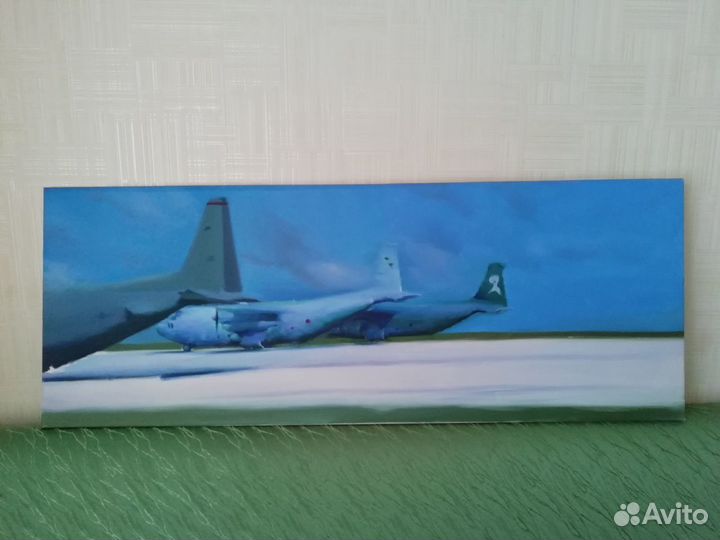 Картина, Самолёты, 45х120см