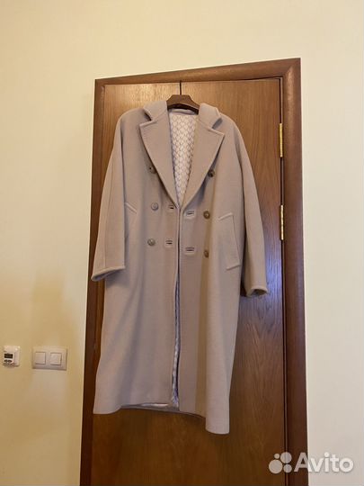 Пальто двубортное женское шерсть