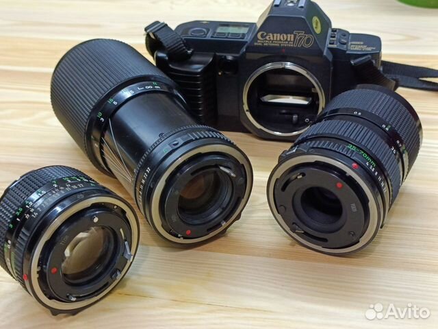 Canon T70 пленочный фотоаппарат с 3 объективами объявление продам