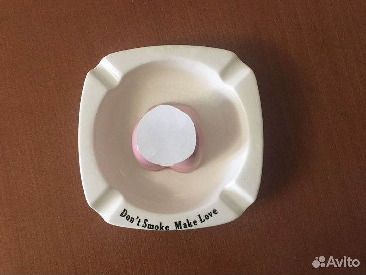 Пепельница керамическая с шуточной надписью