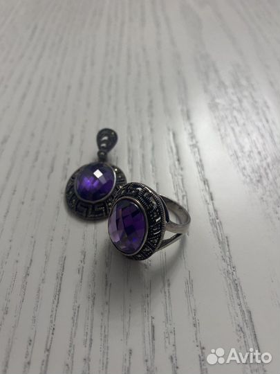 Кольцо и кулон серебро