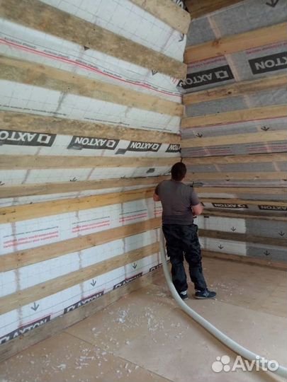 Утепление чердака эковатой