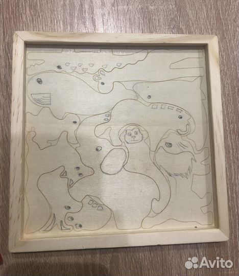 Развивающие деревянные игрушки пазл для малышей