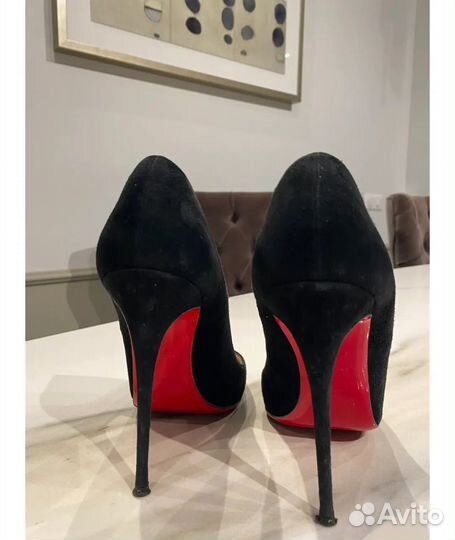 Christian louboutin So Kate черные замшевые туфли