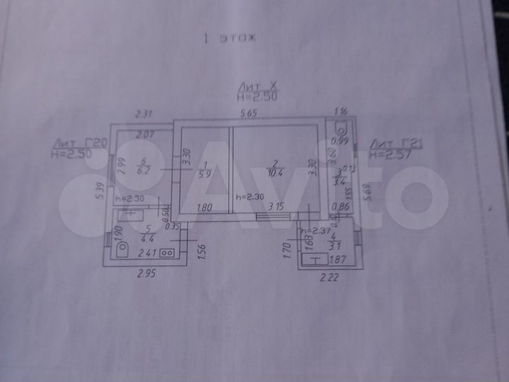 Комната 30 м² в 3-к., 1/1 эт.