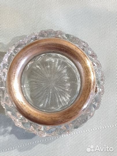 Солонка спецовник хрусталь серебро