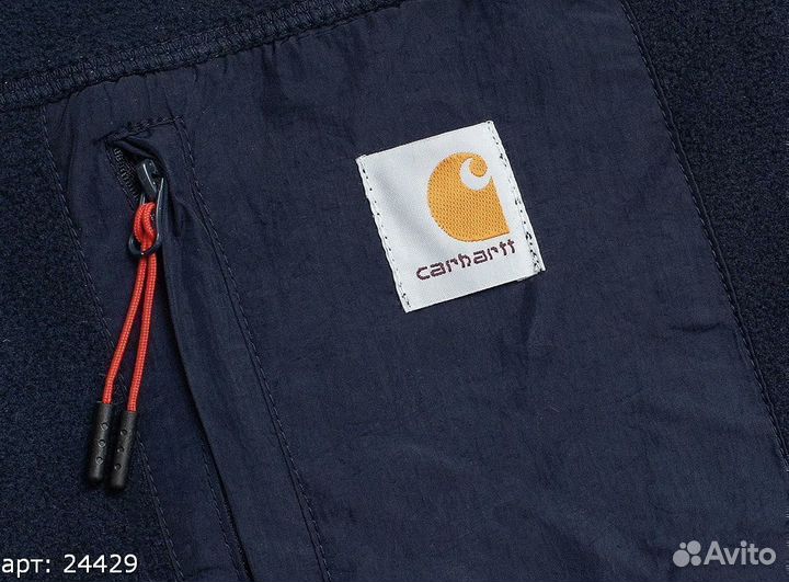 Свитшот флисовый Carhartt темно-Синий