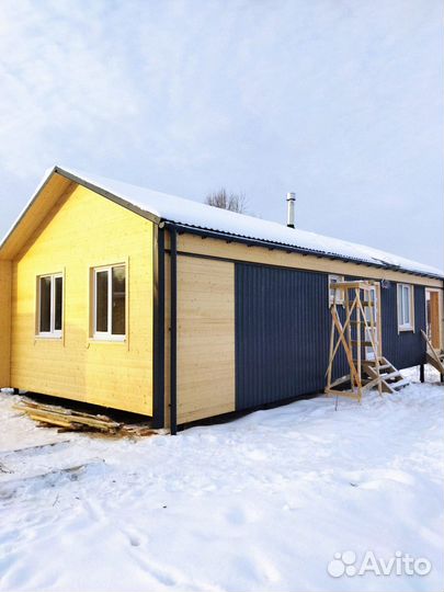 Каркасный дом с мансардой и террасой под ключ