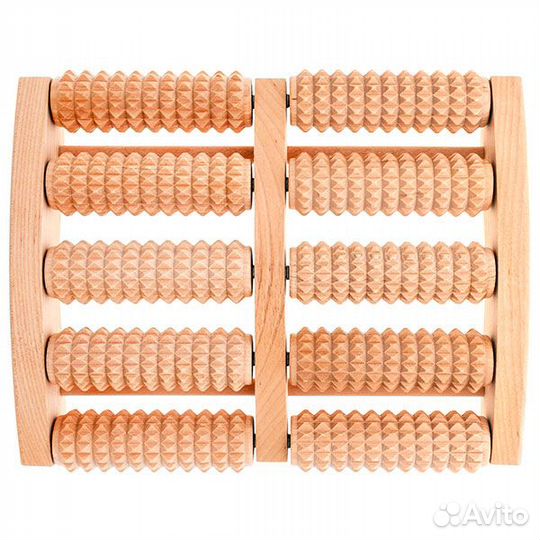 Деревянный роликовый массажер для ног