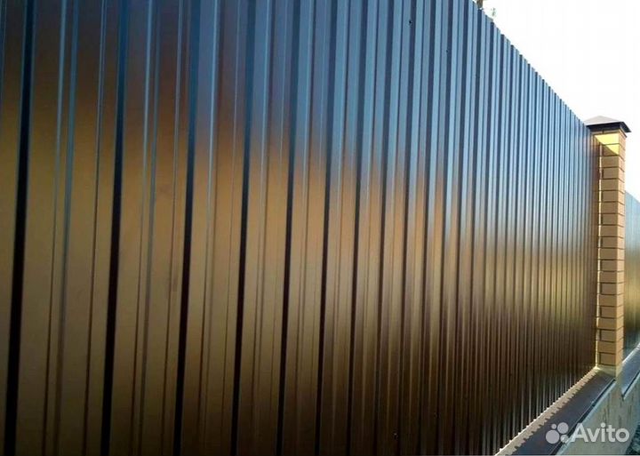 Профнастил С8 серо-коричнывый