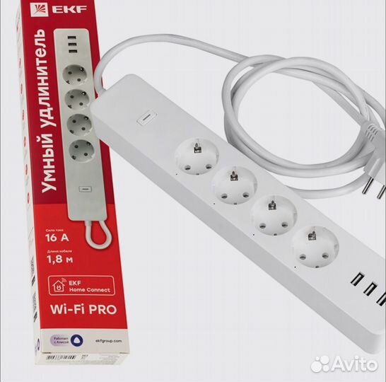 Умный удлинитель Connect PRO Wi-Fi c USB