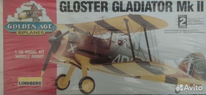 Lindberg. Gloster Gladiator Mk II. Масштаб 1:48