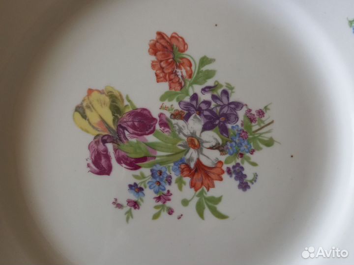 Тарелки Дулево Мейсенский букет