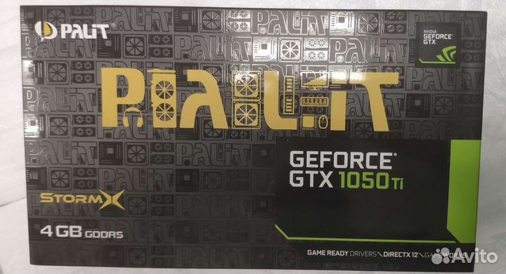 Новая коробка от Видеокарты Palit GTX 1050ti