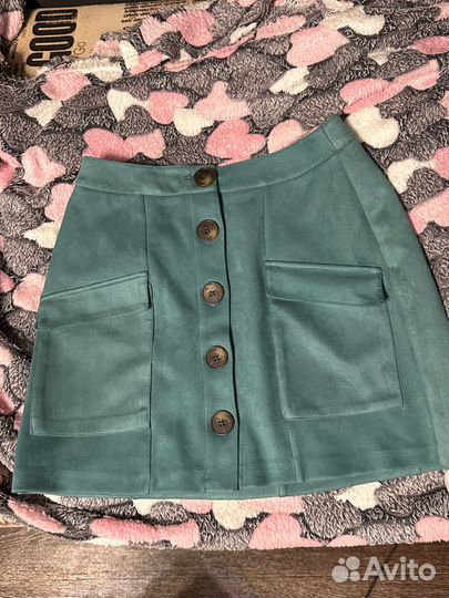 Юбка замшевая stradivarius