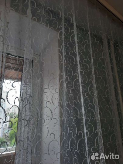 Тюль с вышивкой Ришелье 300*250 новый в упаковке