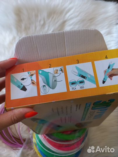 3 d ручка +набор пластика